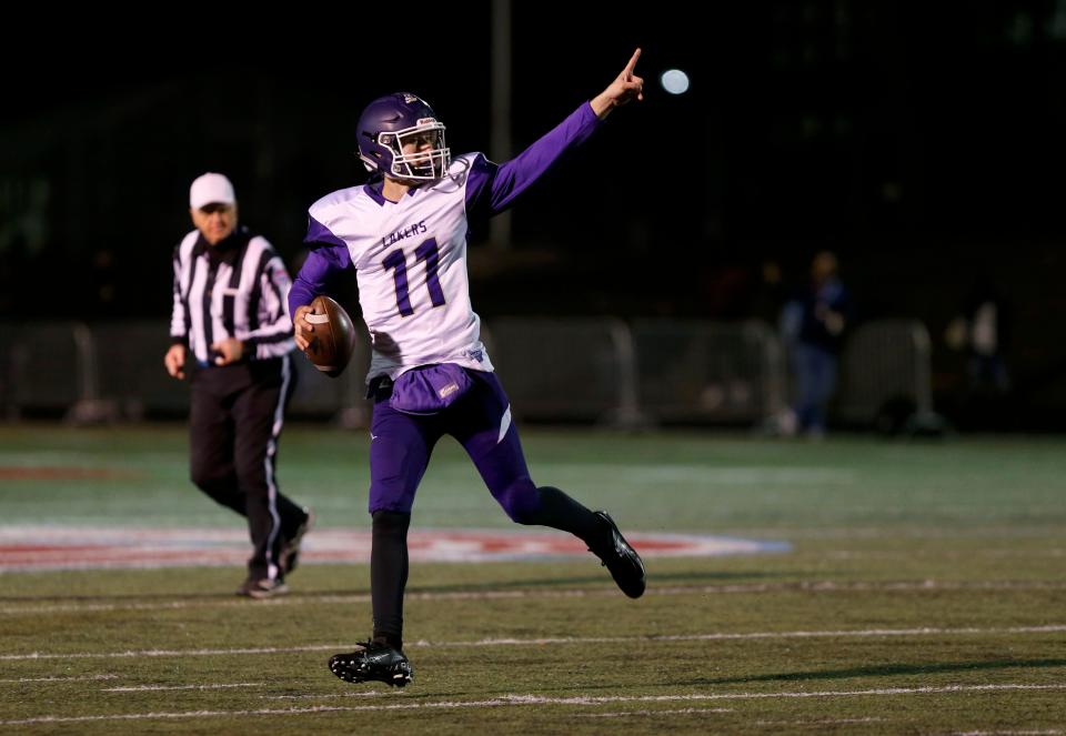 Camdenton quarterback Paxton DeLaurent delivered the game-winning touchdown against the Glendale Falcons on Friday, Oct. 11, 2019.