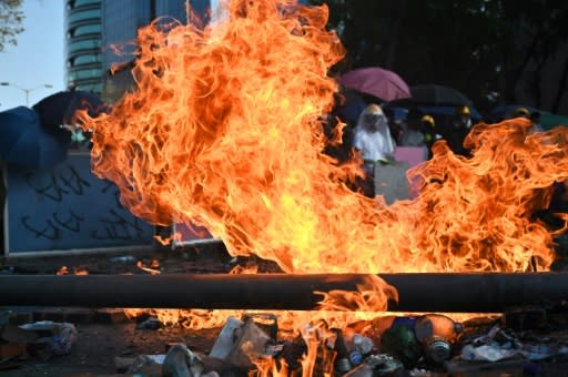 Protesters threw Molotov cocktails at police in Hong Kong