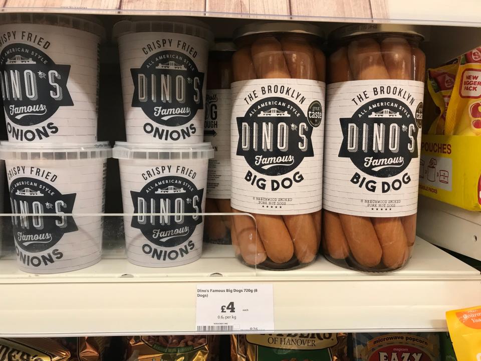 American grocery aisle in UK