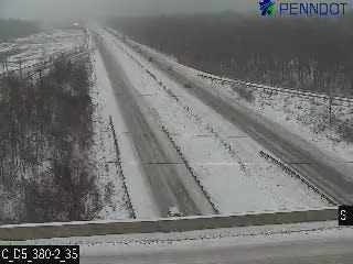 Traffic was light on I-380 around 12:40 p.m. on Thursday, Dec. 15, 2022. This PennDOT camera is located at Exit 3 (Pennsylvania Route 940).
