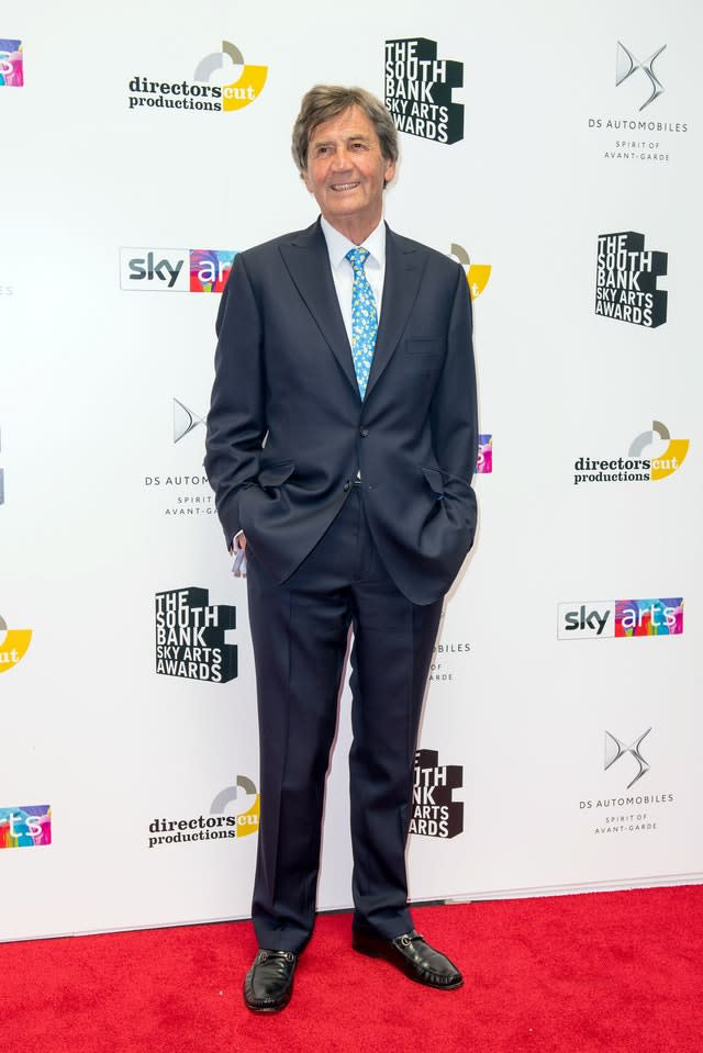 Melvyn Bragg on the red carpet