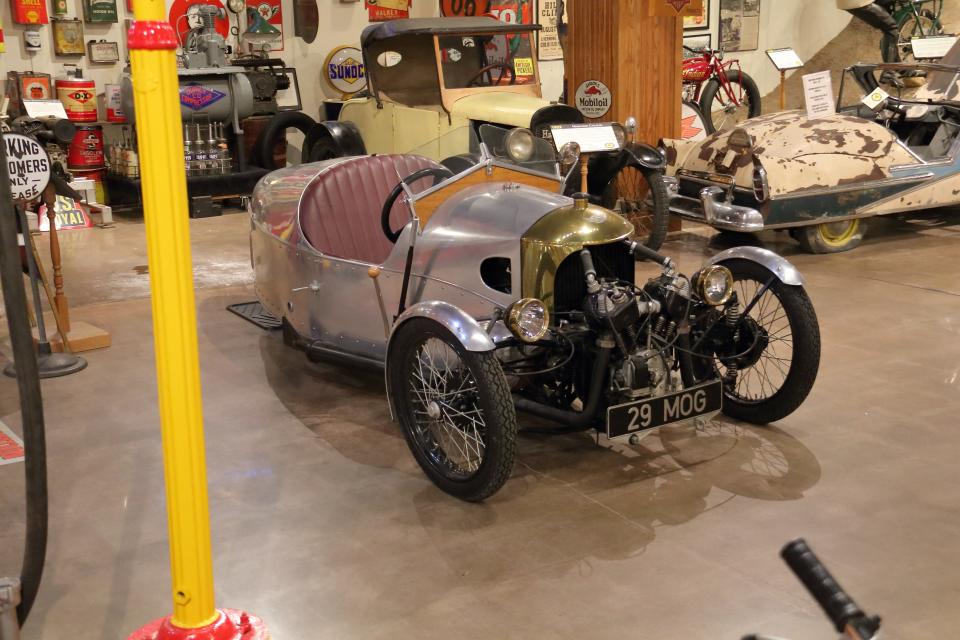 A 1929 Morgen Aero Cycle Car for sale as part of the John Parham Estate Collection at the National Motorcycle Museum.