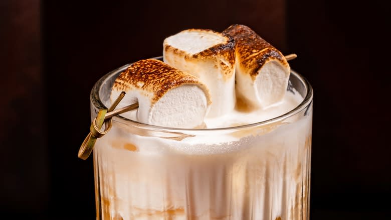 cocktail with marshmallow and coffee