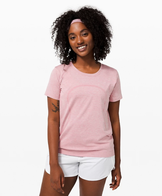 Swiftly Relaxed Short Sleeve in pink taupe