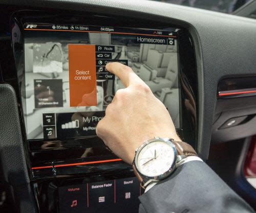 Dashboard of the Volkswagen Gulf R Touch car infotainment system