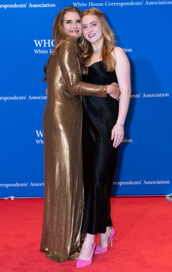 Brooke Shields and daughter Rowan Francis Henchy at the 2022 White House Correspondents’ Dinner - Credit: ASSOCIATED PRESS.