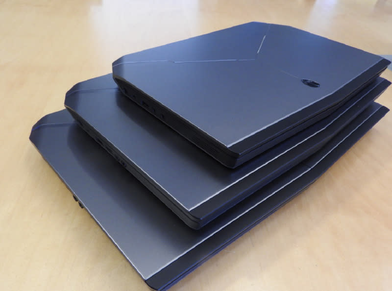 Alienware 13, 15, and 17-inch laptops.