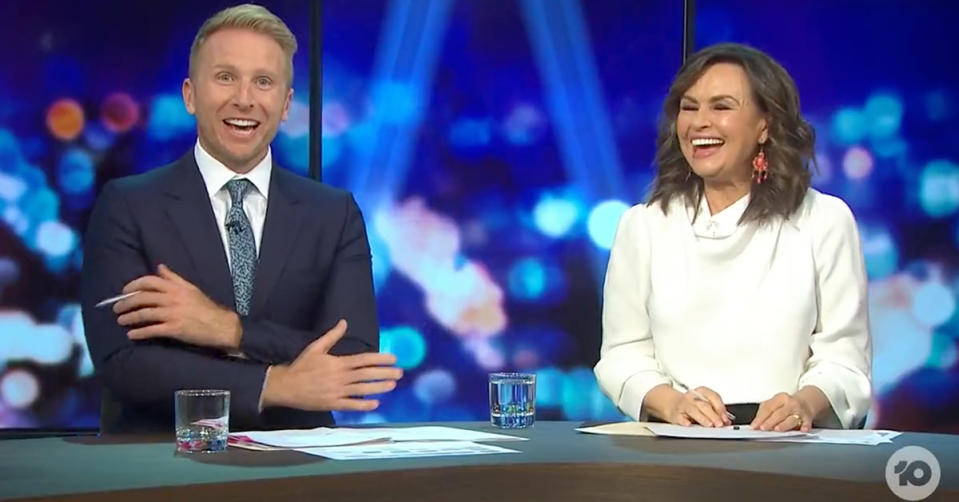 Lisa Wilkinson and Hamish MacDonald on The Project