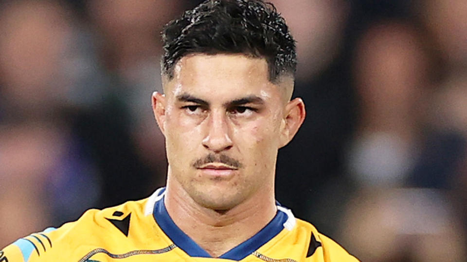 Parramatta Eels star Dylan Brown has been stood down by the NRL after being charged with sexual touching. Pic: Getty