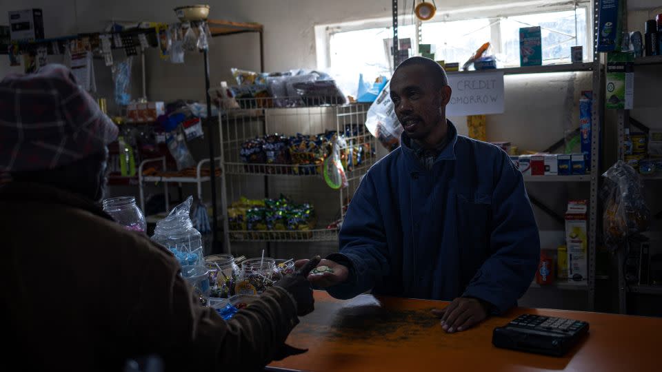 A shop pictured during a period of loadshedding in June 2023, in the township of Namahadi outside Frankfort in South Africa’s Free State province. - Michele Spatari/Bloomberg/Getty Images