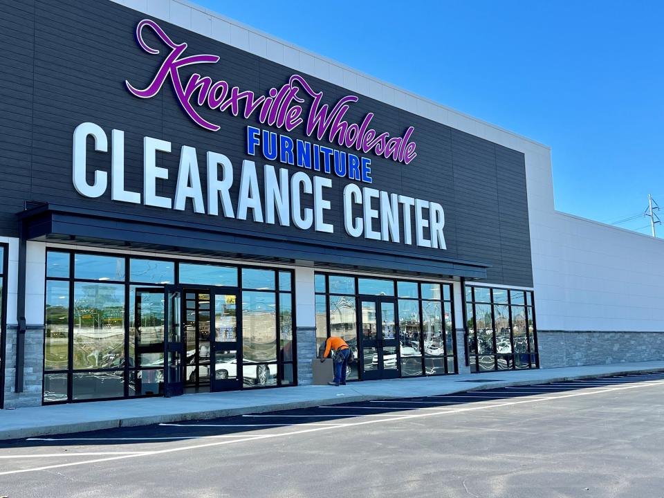 Knoxville Wholesale Furniture Clearance Center at 7428 Kingston Pike, shown on May 4, has updated its building that for years housed Kmart.
