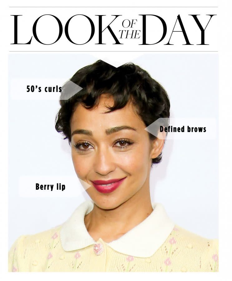Ruth Negga does '50s glam. (Photo: Getty Images)