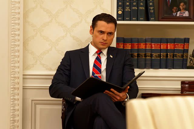 <p>Ben Mark Holzberg/Disney/Getty</p> Adan Canto in the pilot episode of 'Designated Survivor'