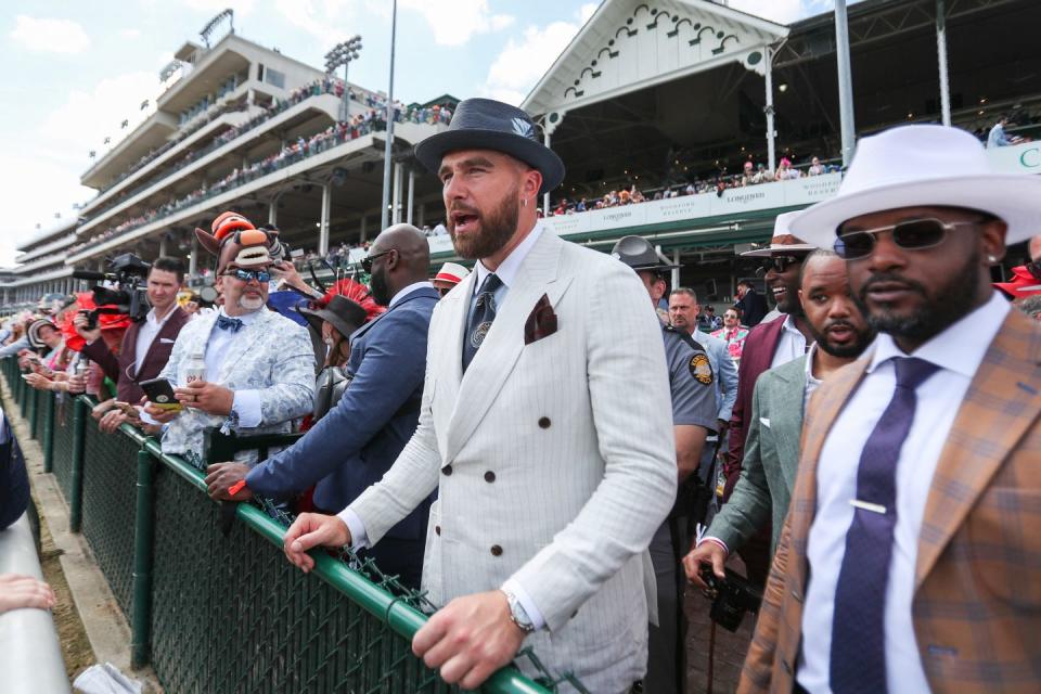 travis kelce at the kentucky derby