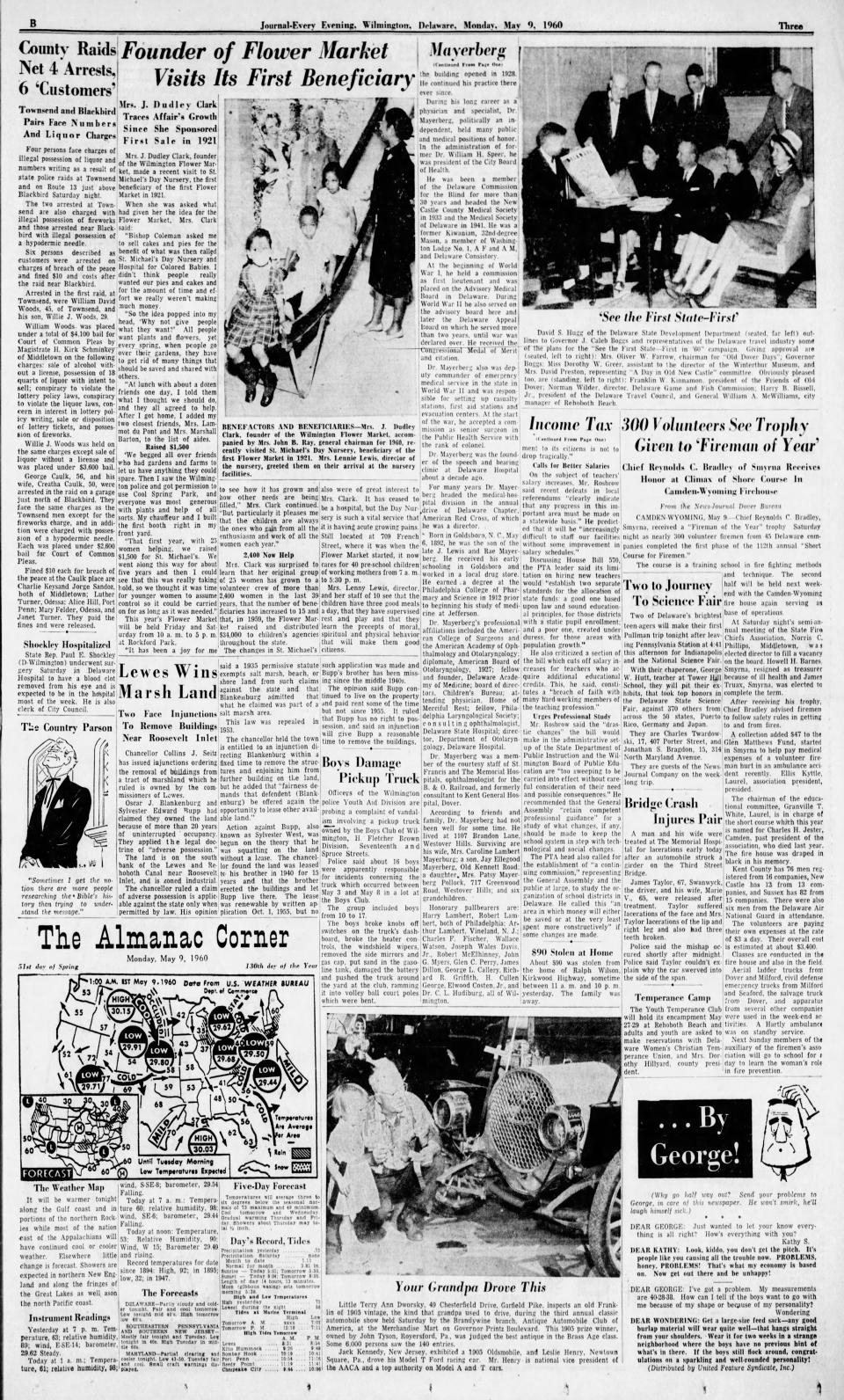 Page 3 of the Journal-Every Evening from May 9, 1960.