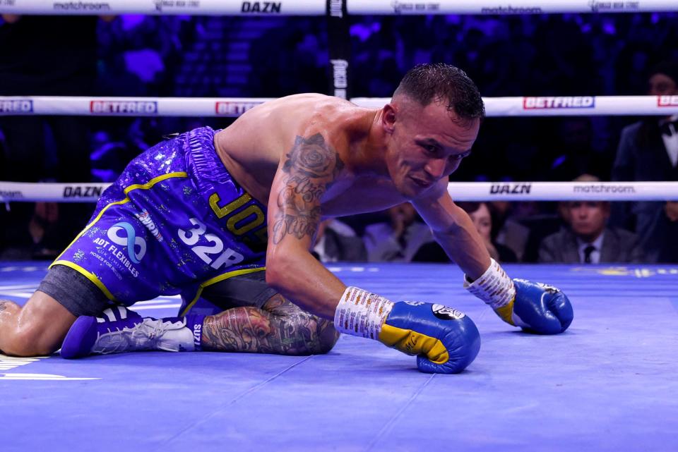 Josh Warrington climbed off the canvas but couldn’t beat the referee’s count (Action Images via Reuters)