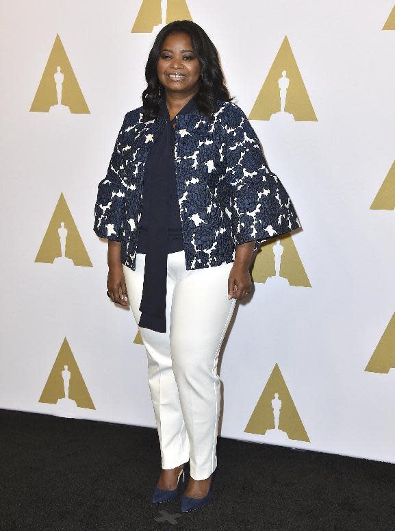 Octavia Spencer arrives at the 89th Academy Awards Nominees Luncheon at The Beverly Hilton Hotel on Monday, Feb. 6, 2017, in Beverly Hills, Calif. (Photo by Jordan Strauss/Invision/AP)