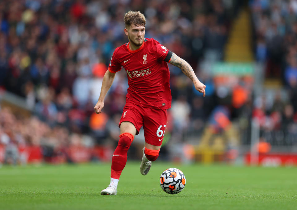 Harvey Elliott of Liverpool during their Premier League match against Burnley.