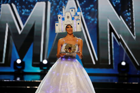 Miss Universe candidate from Germany Johanna Acs competes during a national costume preliminary competition in Pasay, Metro Manila, Philippines January 26, 2017. REUTERS/Erik De Castro