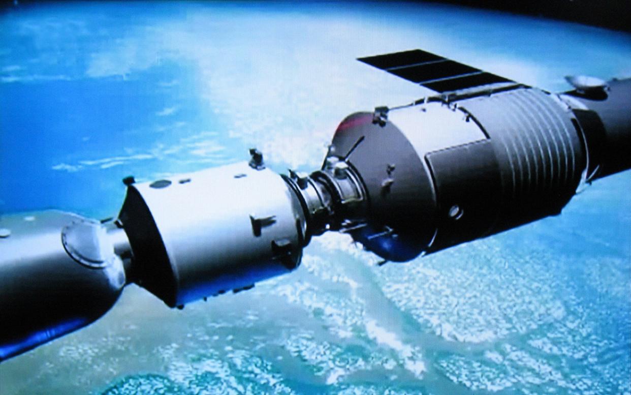 Tiangong-1, or Heavenly Palace-1, space lab module in orbit - REX/Shutterstock