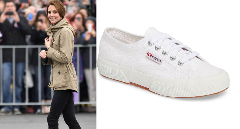 Kate Middleton's Superga Cotu sneakers are in stock at Nordstrom, but not for long.