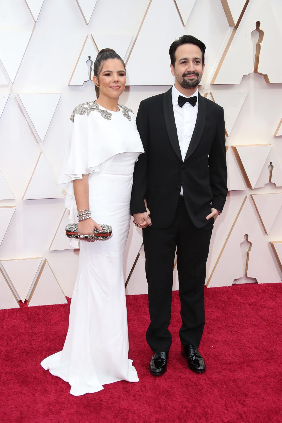 Vanessa Nadal and Lin-Manuel Miranda, seen here at the 92nd Academy Awards, have spent much of their quarantine getting their son through virtual kindergarten.