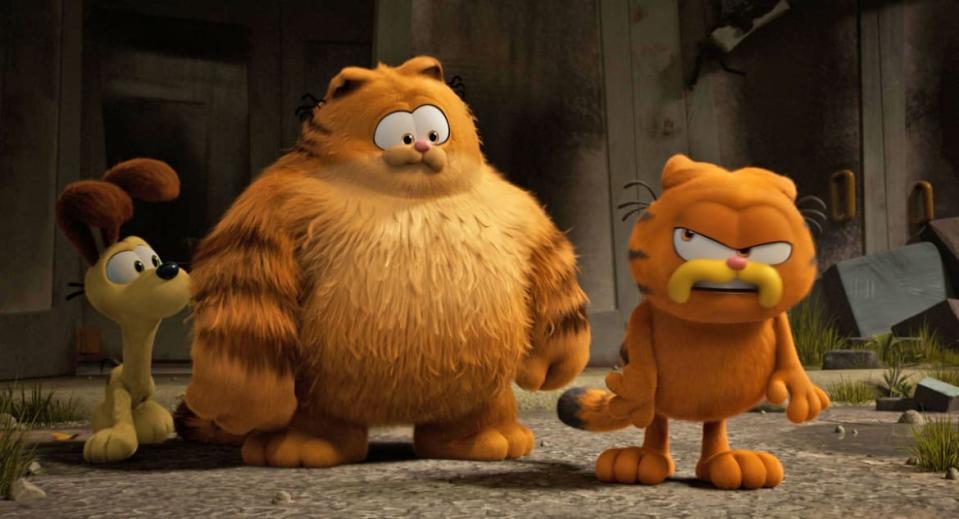 Odie, Vic, and Garfield.