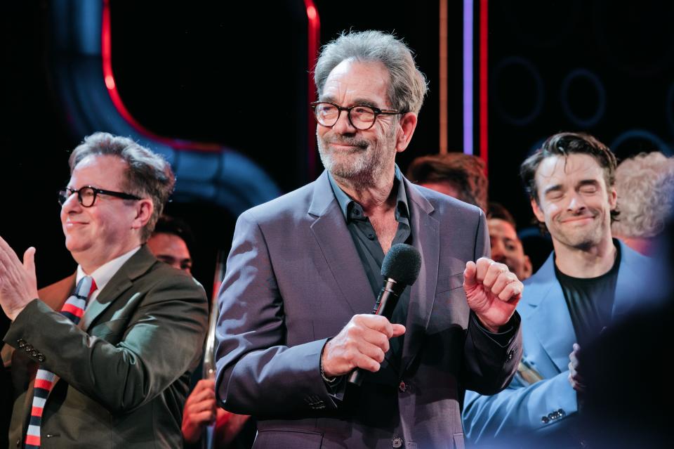 Huey Lewis during the Broadway opening night curtain call of "The Heart of Rock and Roll" in New York last month.