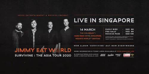 The details of their Singapore concert which will be held this March. 