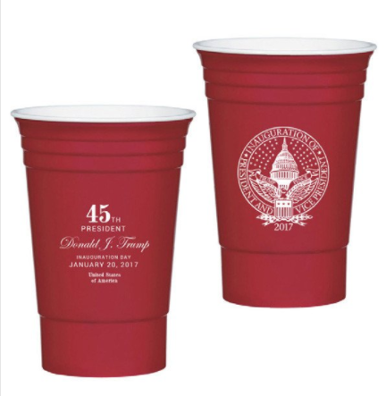 Donald Trump's official inauguration cups are essentially red Solo cups