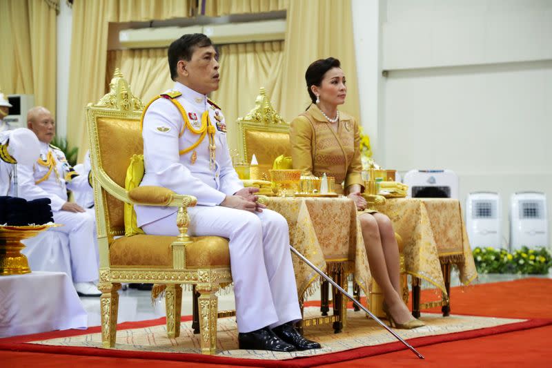 Thailand's King Maha Vajiralongkorn and Queen Suthida attend Prince Mahidol Day celebrations at the Siriraj hospital in Bangkok