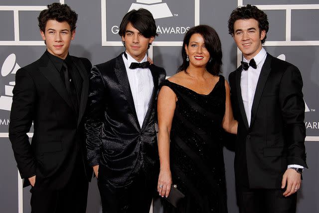 Dan MacMedan/WireImage Jonas Brothers at the 51st Grammys with their mom, Denise Jonas