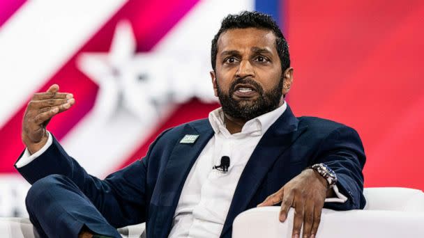 PHOTO: Kash Patel participates in panel at CPAC Texas 2022 conference in Dallas, Aug. 5, 2022.  (Lev Radin/Sipa USA via AP)