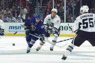 <p>BEST: We're a sucker for simplicity, and the 2003 NHL All-Star Game jerseys didn't go overboard on the stars and stripes. The decal on the upper left of the sweater is a nod to the Sunrise, Fla., locale. (Getty Images) </p>