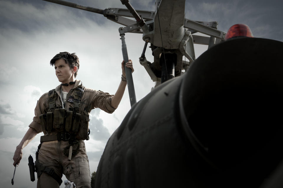 This image released by Netflix shows Tig Notaro in a scene from "Army of the Dead." (Scott Garfield/Netflix via AP)