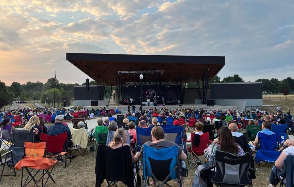 Jackson Amphitheater has seating capacity for about 2,500 people for ticketed events. Saturday's Prince tribute show crowd of an estimated 1,500 is considered to be average attendance for weekend tribute concerts.