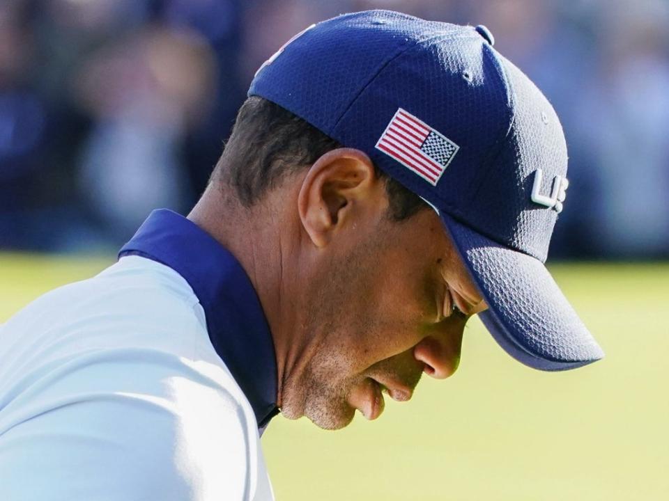 Tiger Woods during Day Two of the 2018 Ryder Cup (Getty)