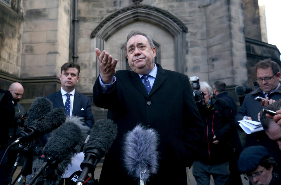 Alex Salmond successfully challenged the Scottish Government’s handling of harassment complaints against him (Jane Barlow/PA)