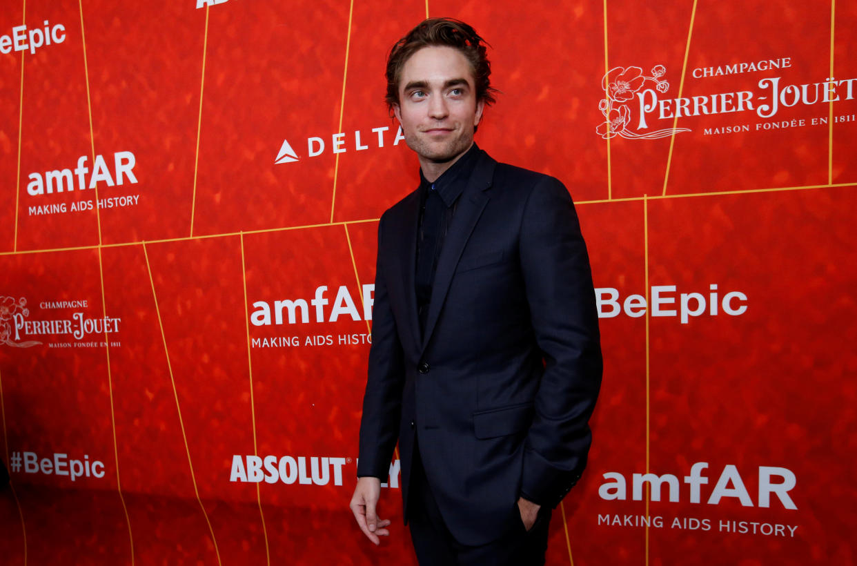 Actor Robert Pattinson poses at the ninth amfAR Gala Los Angeles in Beverly Hills, California, U.S., October 18, 2018. REUTERS/Mario Anzuoni