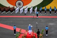 Indian PM Modi addresses nation on Independence Day, at the historic Red Fort in Delhi