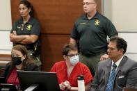 Marjory Stoneman Douglas High School shooter Nikolas Cruz sits at the defense table for a hearing regarding possible jury misconduct during deliberations in the penalty phase of his trial, Friday, Oct. 14, 2022, at the Broward County Courthouse in Fort Lauderdale, Fla. (Amy Beth Bennett/South Florida Sun Sentinel via AP, Pool)