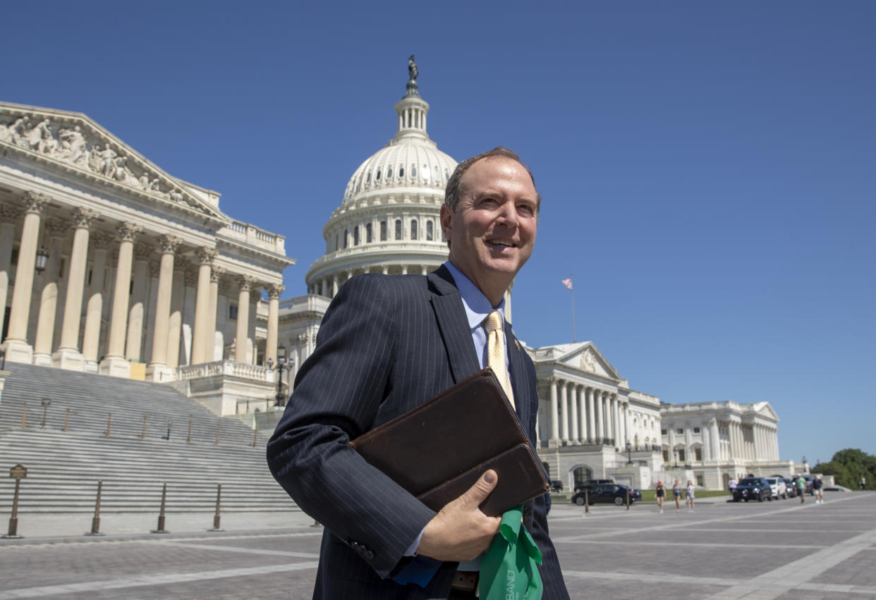 Rep. Adam Schiff, a ranking member of the House Intelligence Committee, on Capitol Hill in Washington this summer. (Photo: J. Scott Applewhite/AP)