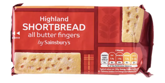 Sainsbury's All Butter Shortbread Fingers
