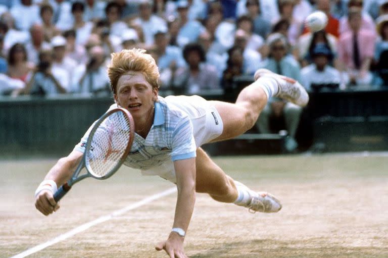 Boris Becker en Wimbledon 1985. Tornero que ganó