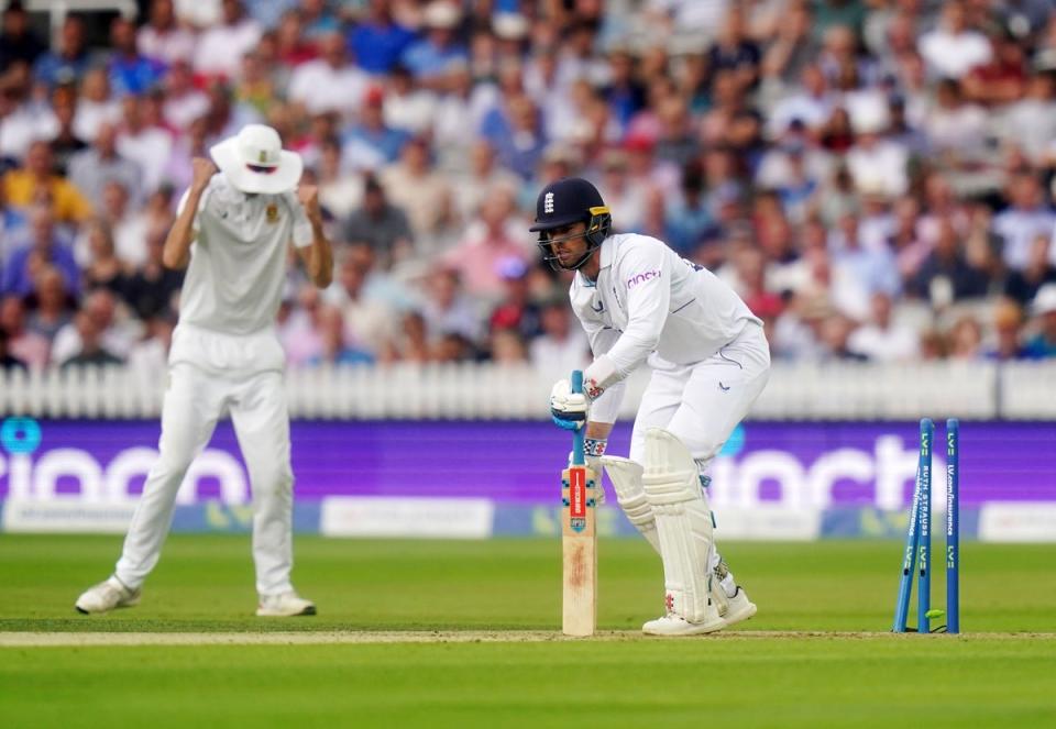 Ben Foakes’ dismissal left England 116 for six (Adam Davy/PA) (PA Wire)