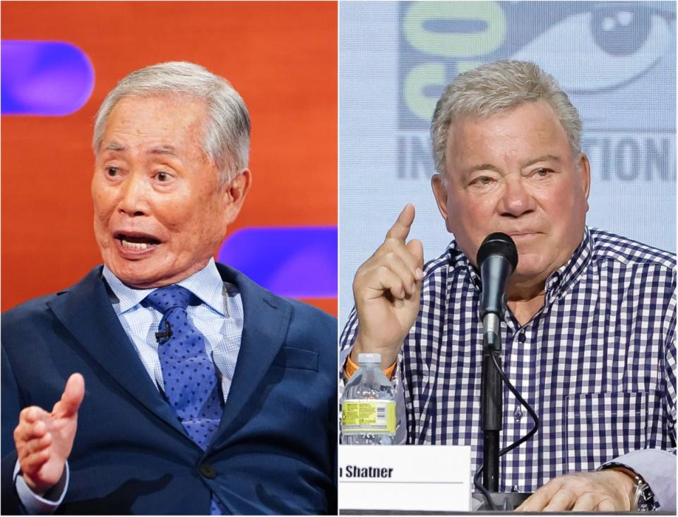 George Takei (left) and William Shatner (Ian West/PA Images/Getty Images)