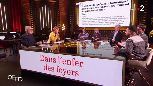 Sur le plateau de Laurent Ruquier, Lyes Louffok, ancien enfant placé, s'en est pris directement au ministre Adrien Taquet (Photo: France Televisions)