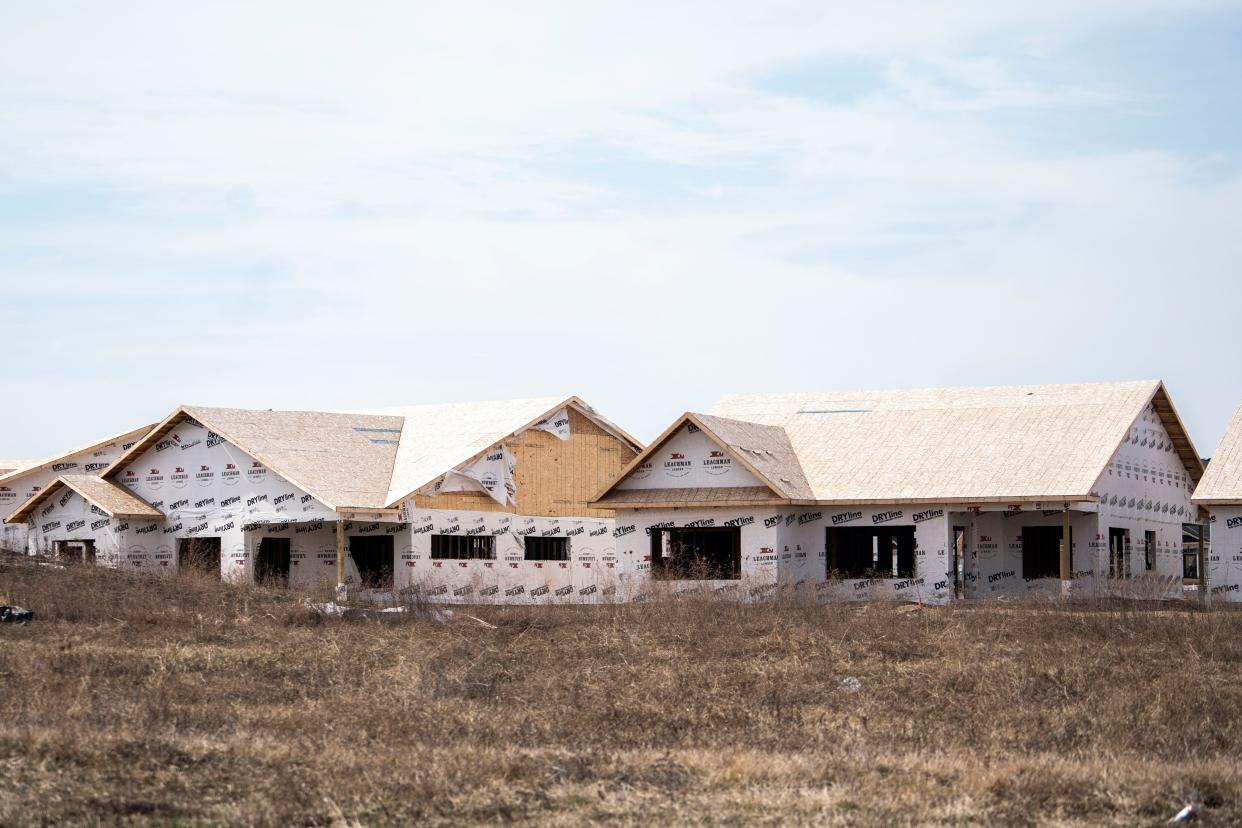 The Estates of Waukee housing development is seen on Wednesday, March 13, 2024, in Waukee.