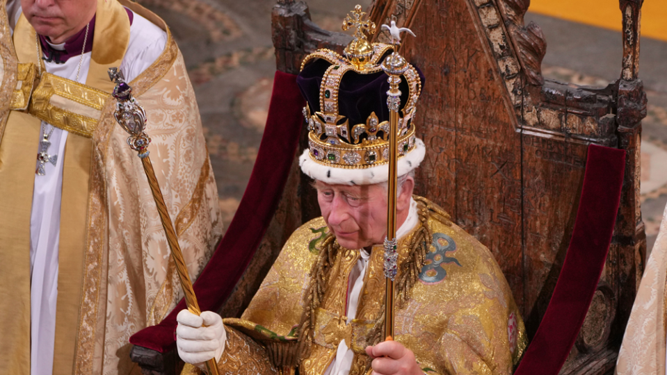 King Charles III in St. Edward’s Crown