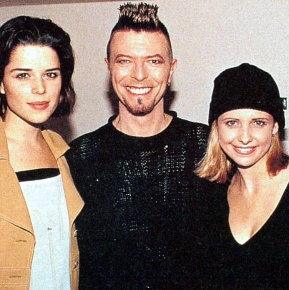David Bowie and Sarah Michelle Gellar (and Neve Campbell)